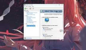 A screenshot showing the NvCP video settings adjustment screen on a Windows PC.
