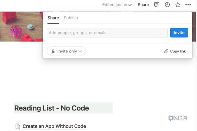 Share Notion page
