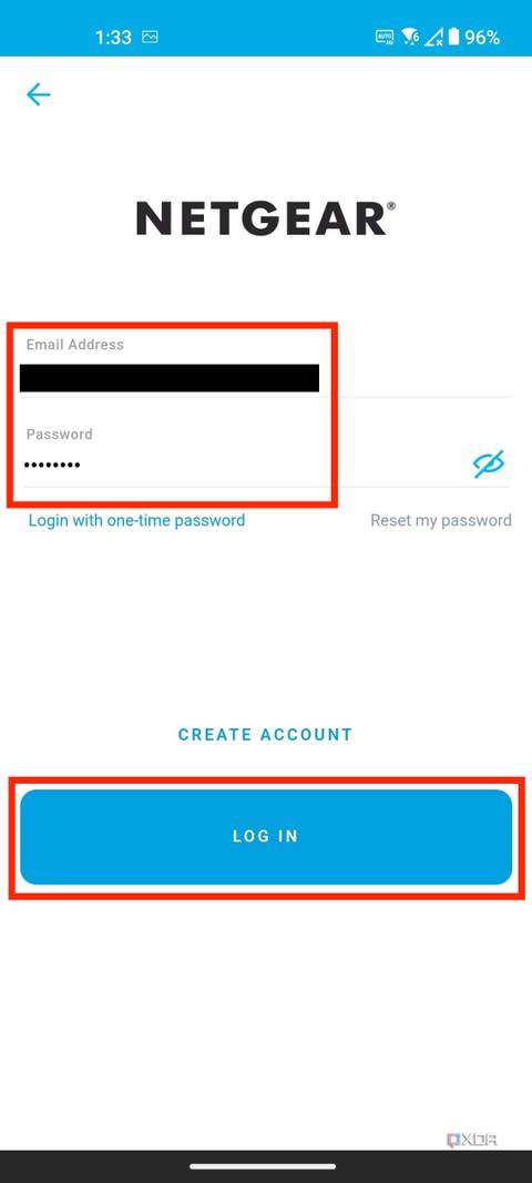 Orbi app login with Netgear account