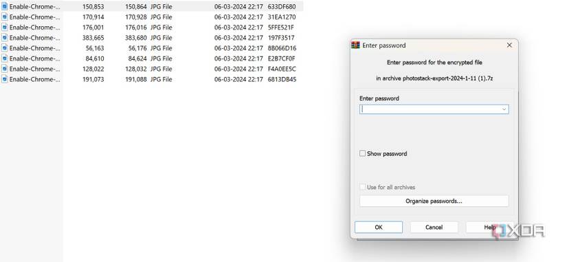 enter password to access folder files on Windows