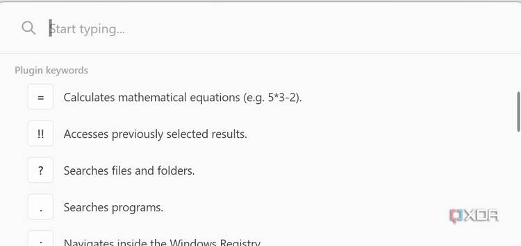 PowerToys Run in Windows