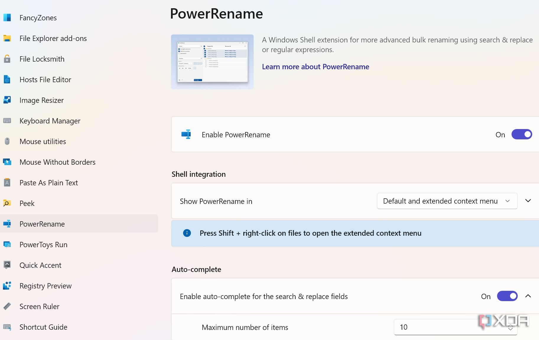 PowerRename in PowerToys
