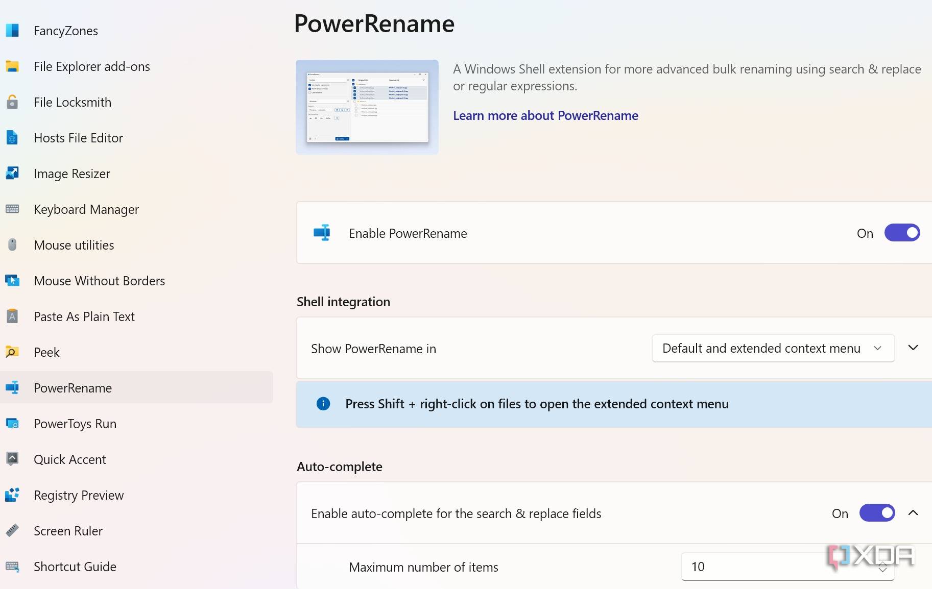 PowerRename in PowerToys