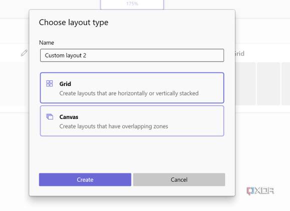 choose layout type in FancyZone