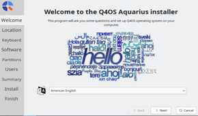 Q4OS running on a live USB