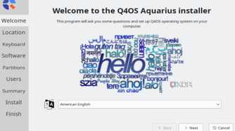 Q4OS running on a live USB