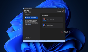 Screenshot of the Quick Share app from Google on Windows