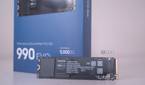 An image of the Samsung 990 Evo hero SSD with its packaging box in the background.
