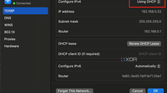 Screenshot showing DHCP as an option on mac