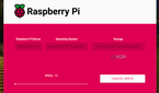 Screenshot of the writing phase of the raspberry pi imager.