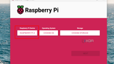 Screenshot of the model select of the Raspberry Pi 3.