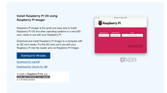 Screenshot of the download button of the Raspberry Pi Imager