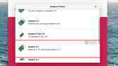 Screenshot of the model select options on the Raspberry PI Imager.