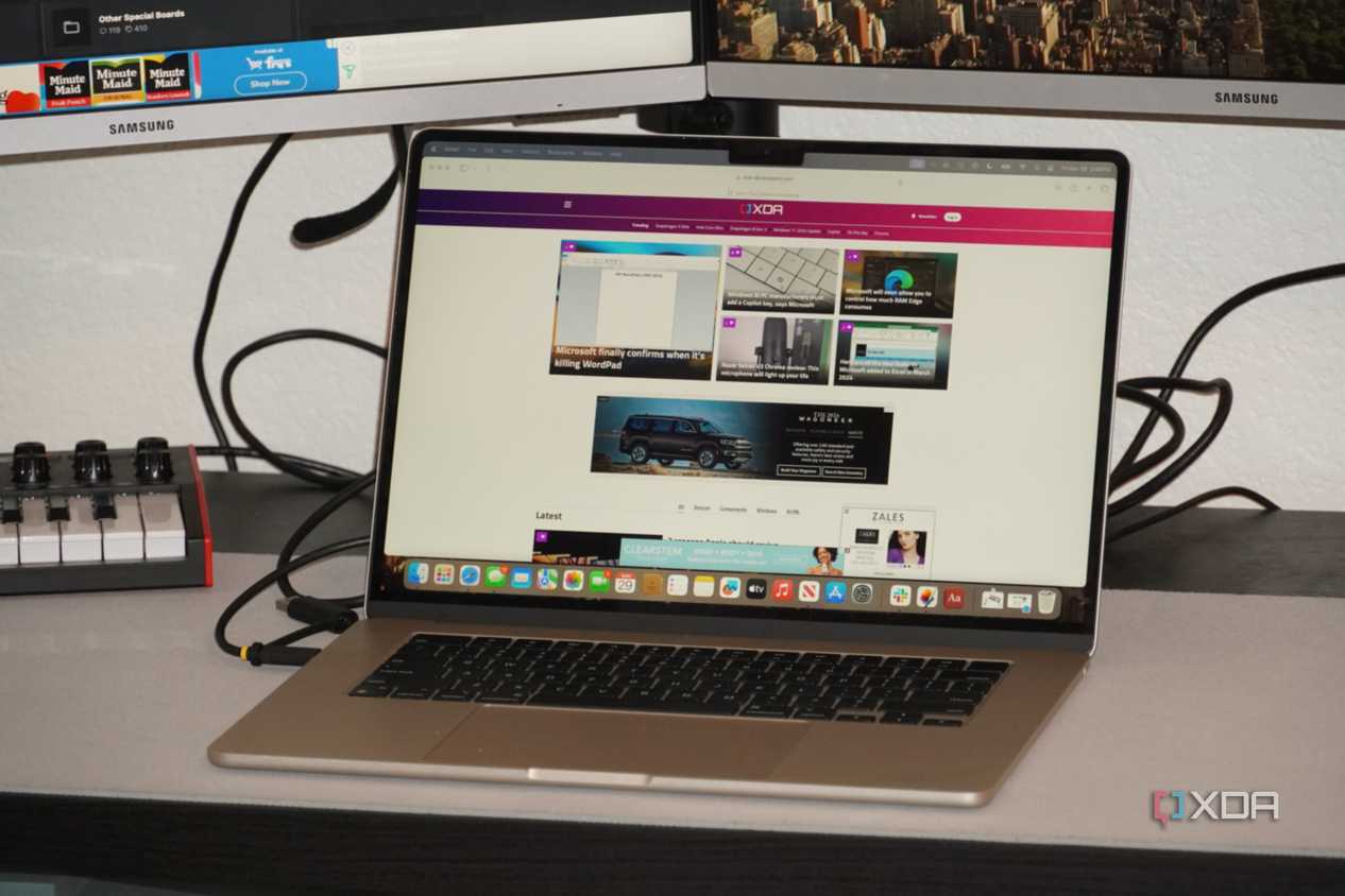 A MacBook connected to a StarTech adapter.