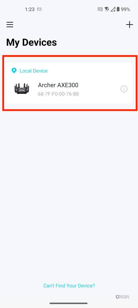 TP-Link Tether app connect to Archer AXE300