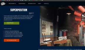 Google Chrome screenshot that shows the download page for Superposition on Ungine's website.