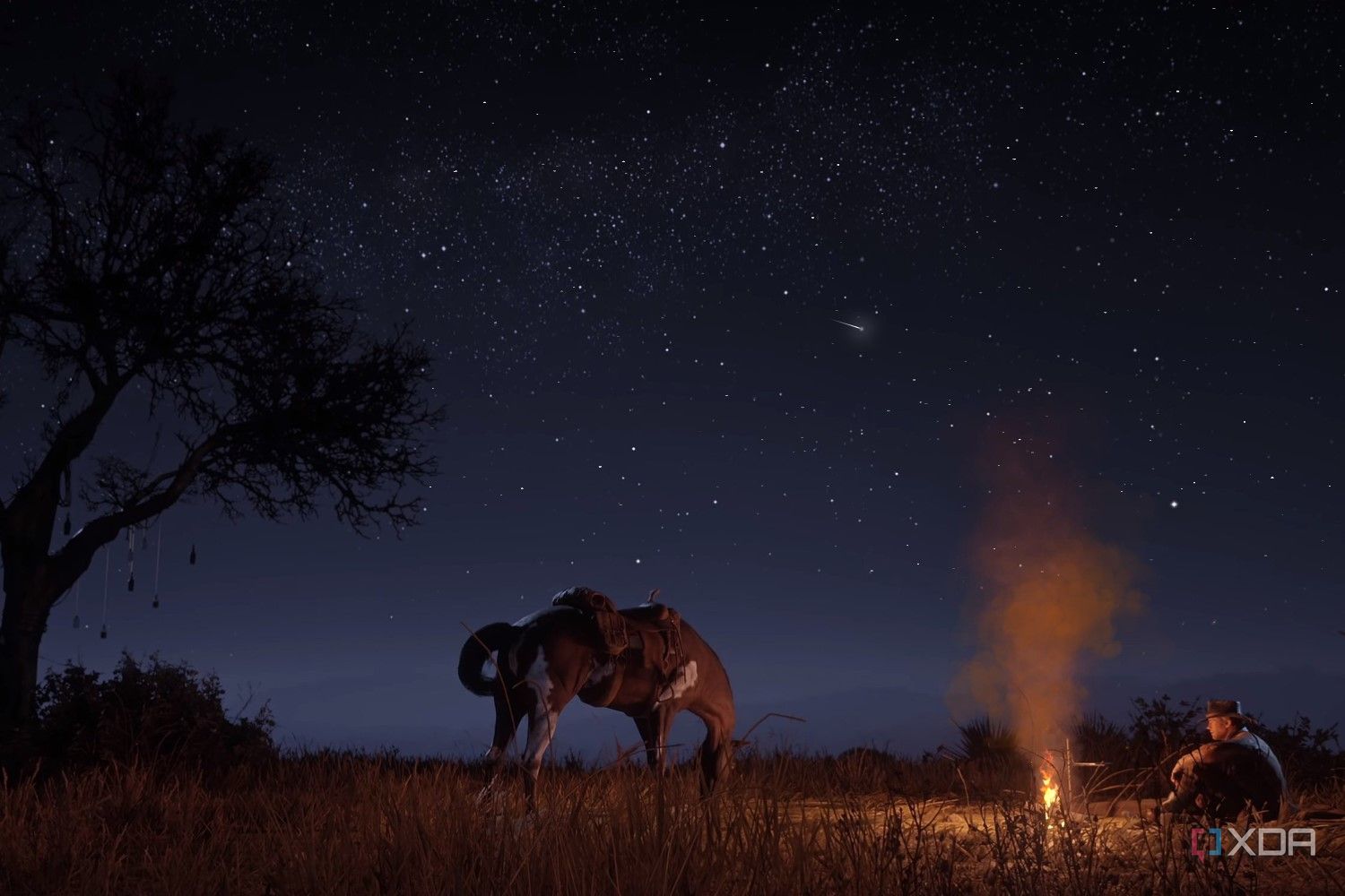 Windows 11 screenshot that shows a Red Dead Redemption 2 Wallpaper with Arthur and his horse in the forefront.