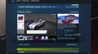 Windows 11 screenshot that shows the Store page for Wallpaper Engine on Steam.