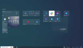 Windows 10 Start menu in full-screen mode