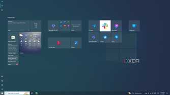Windows 10 Start menu in full-screen mode
