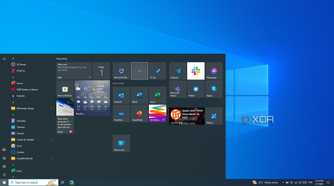 Windows 10 Start menu with an expanded folder containing multiple tiles