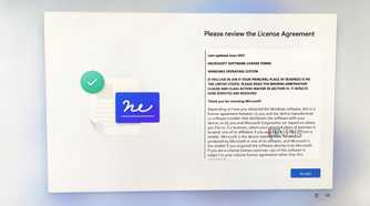 The license agreement screen when installing Windows 11 on the Raspberry Pi 5