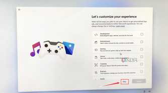 The customization settings available inside the Windows 11 ARM64 installer