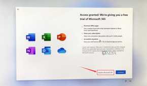 The Microsoft 365 ad pitch inside the Windows 11 ARM64 installer