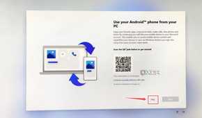 The option to add an Android phone inside the Windows 11 ARM64 installer