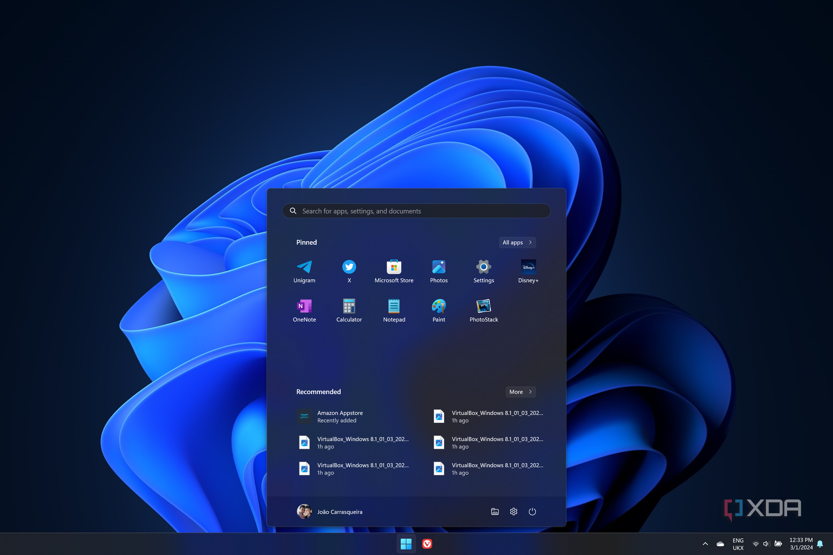 Windows 11 Start menu
