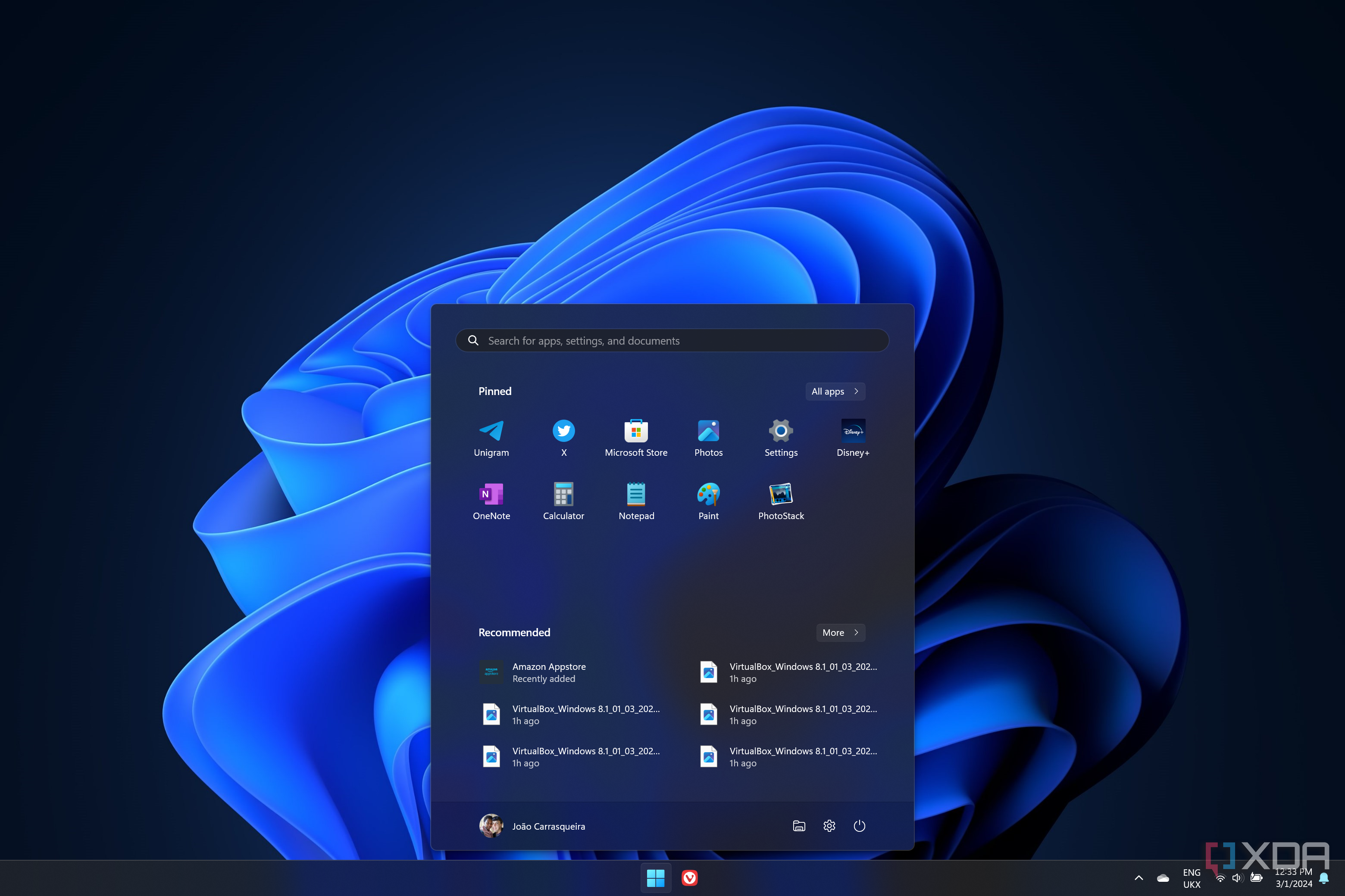 Windows 11 Start menu