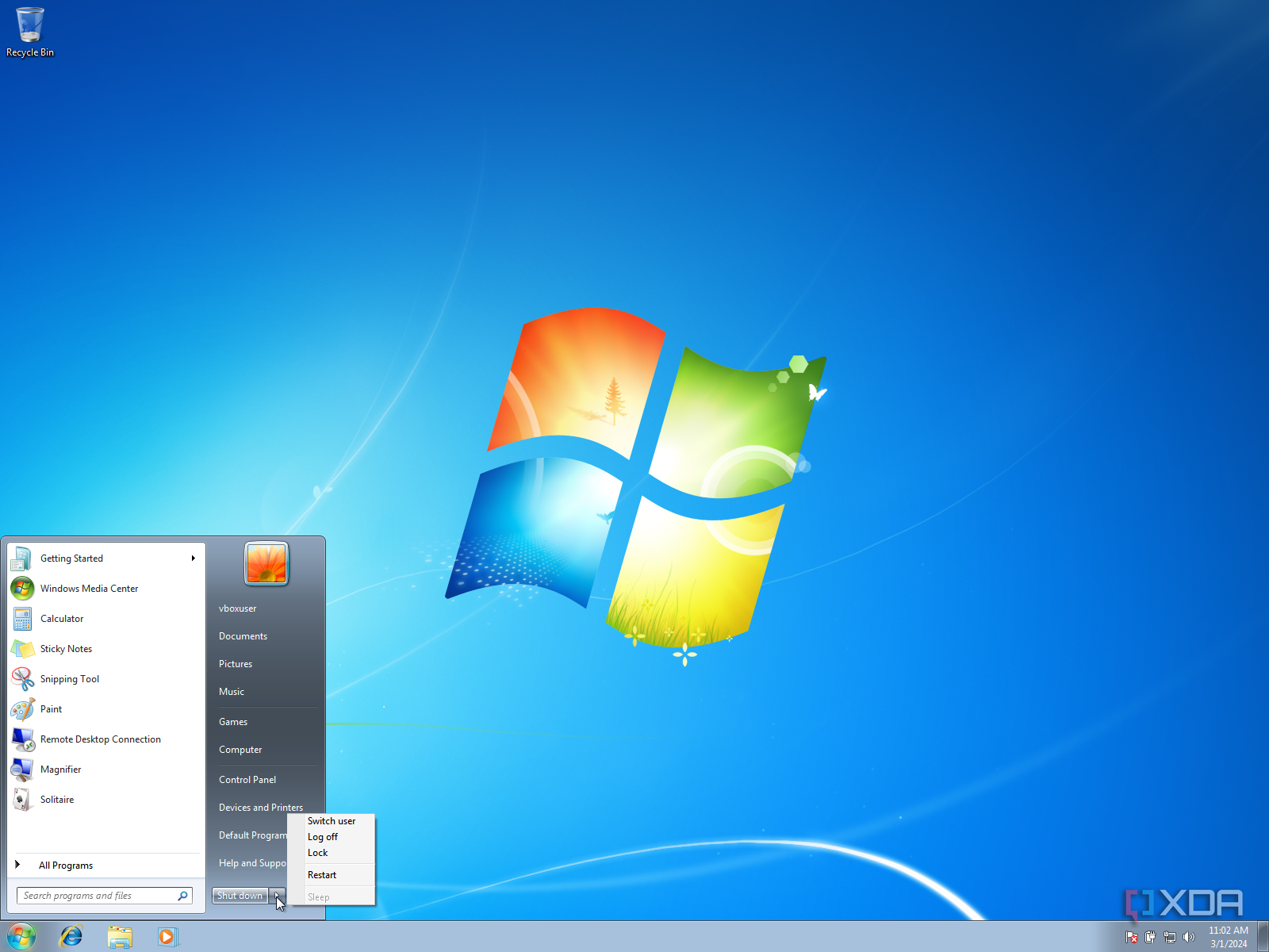 Windows 7 Start menu