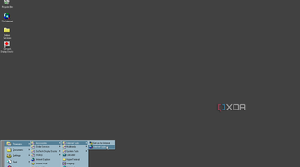 Windows 95 Start menu with multiple sub-menus expanded in the Programs section
