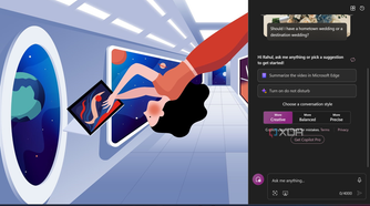 Screenshot showing Windows Copilot pane
