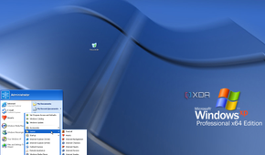 Windows XP Start menu with the All Programs menu expanded to show installed games