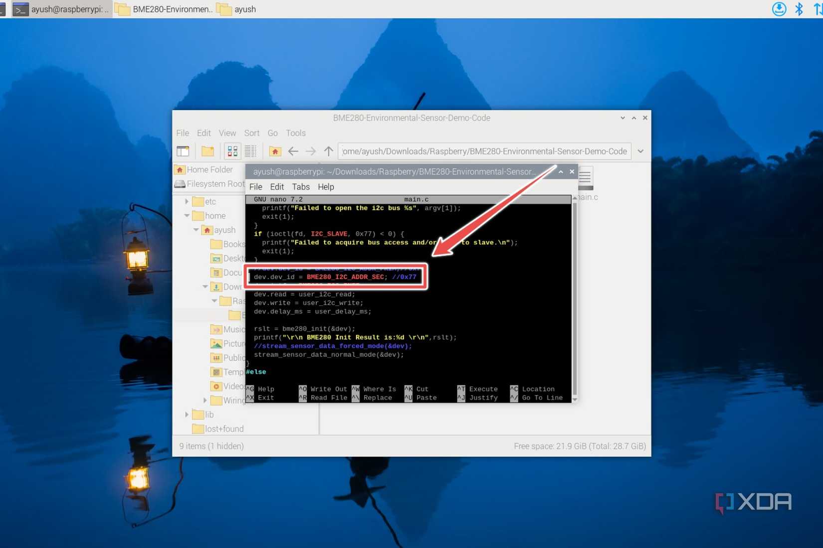 The procedure to set the correct value of ADDR_SEC