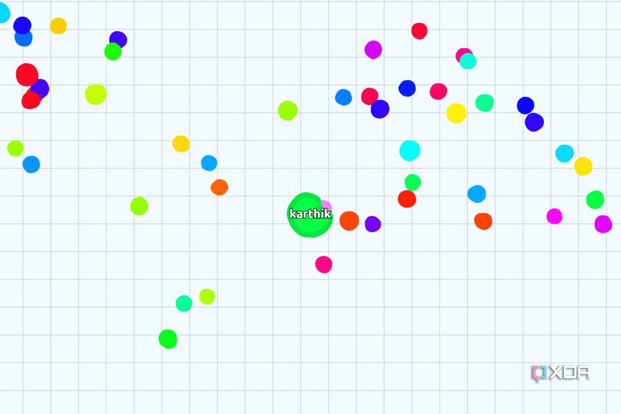 A screenshot showing the Agar IO main game page.