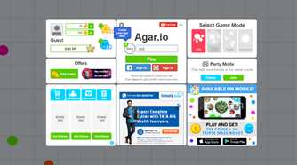 A screenshot showing the Agar IO main page.