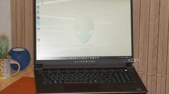 The desktop on an Alienware m18 R2 laptop.