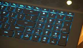 The numpad on the Alienware m18 R2 keyboard.