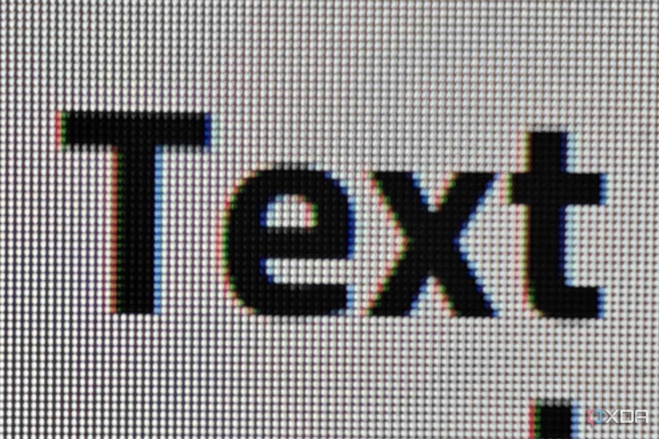 A screenshot showing text fringing on OLED monitors.