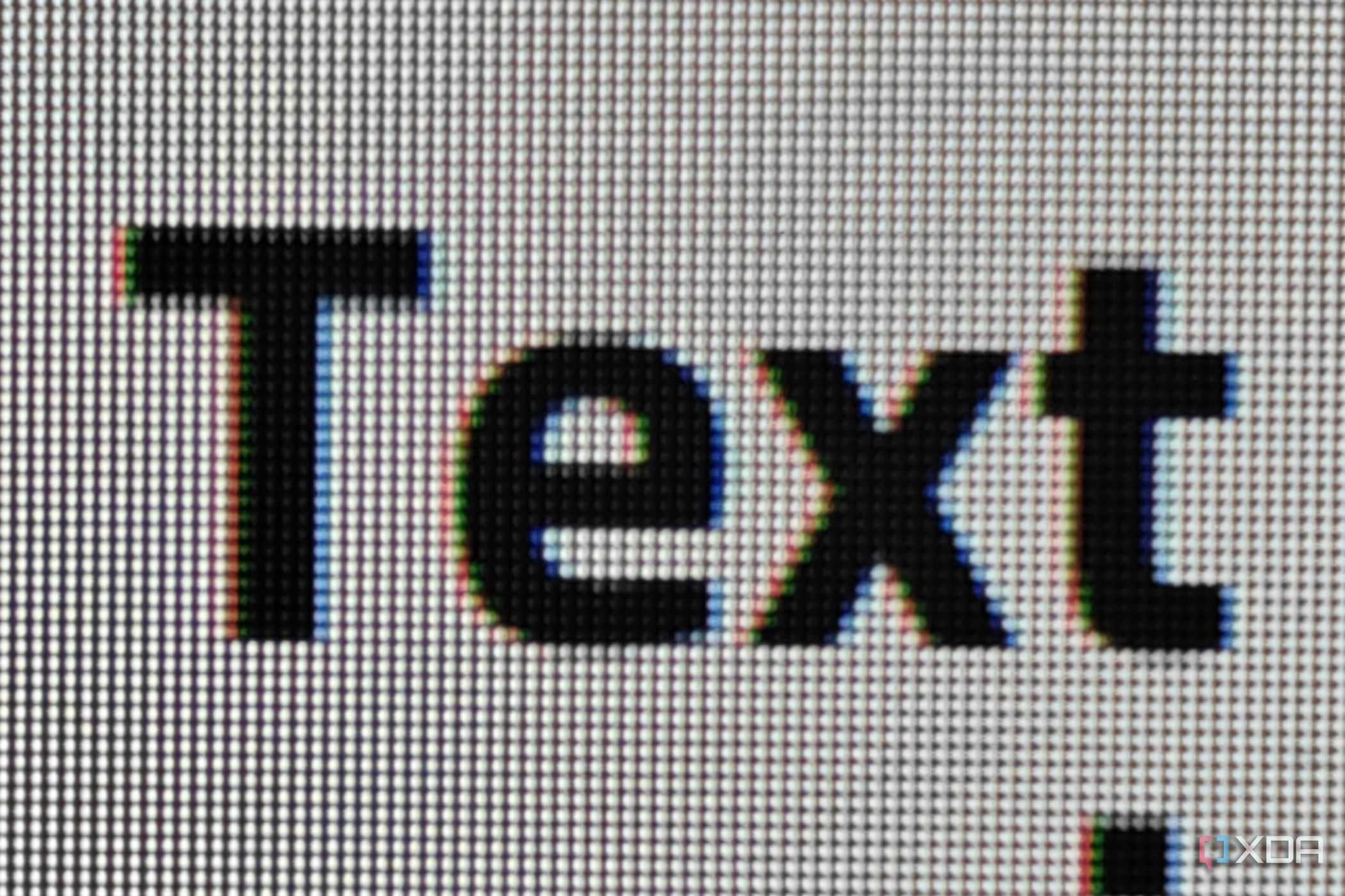 A screenshot showing text fringing on OLED monitors.