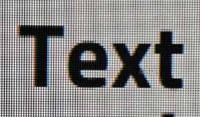 A screenshot showing text fringing on OLED monitors.