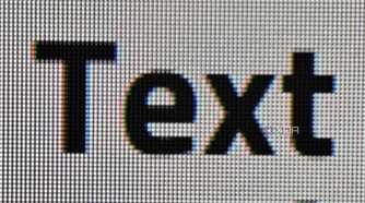 A screenshot showing text fringing on OLED monitors.