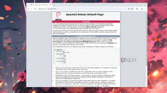 The Apache web server running on an SBC