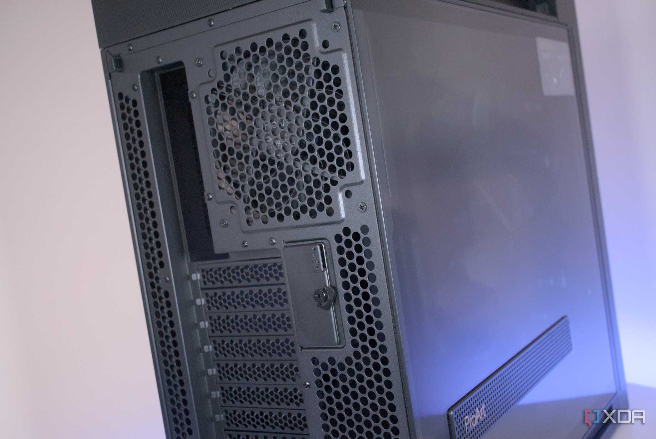 Rear of the Asus ProArt PA602