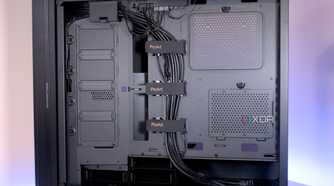 Behind the Asus ProArt PA602 motherboard tray