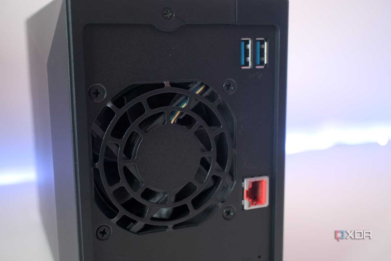 Rear of the Asustor Drivestor 2 Pro Gen2 (AS3302T v2)