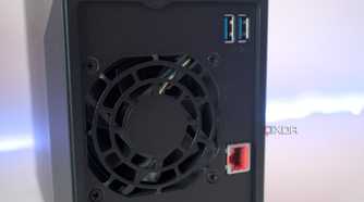 Rear of the Asustor Drivestor 2 Pro Gen2 (AS3302T v2)