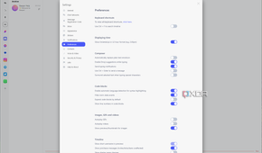 Screenshot of Beeper settings on desktop